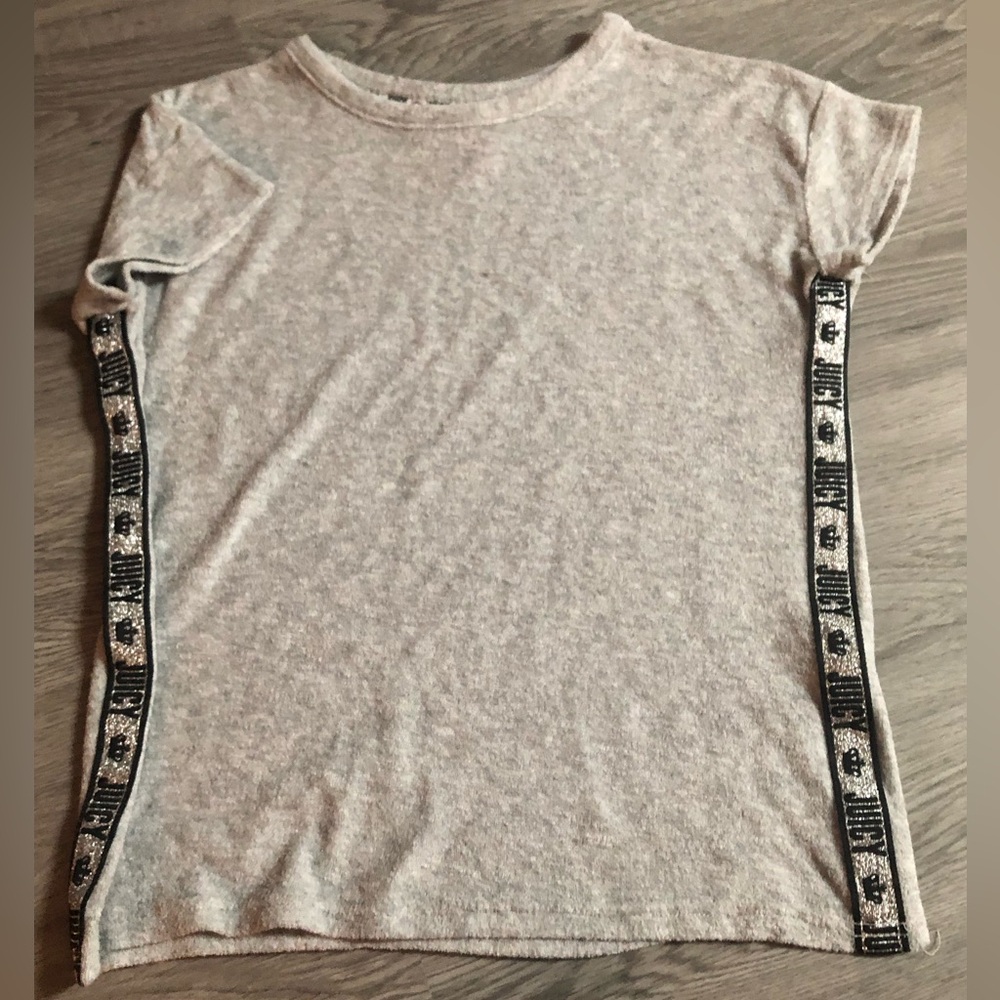 Juicy Couture Y2K Velour XS Short Sleeve Grey Top